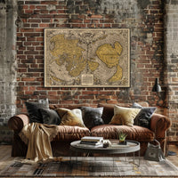 world map created by Oronce Fine in 1531 poster