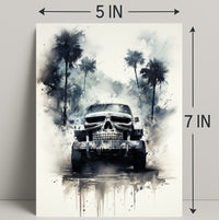 Skull Cruiser In The Mist Poster