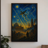 World War II Era Van Gogh Style WWII Poster