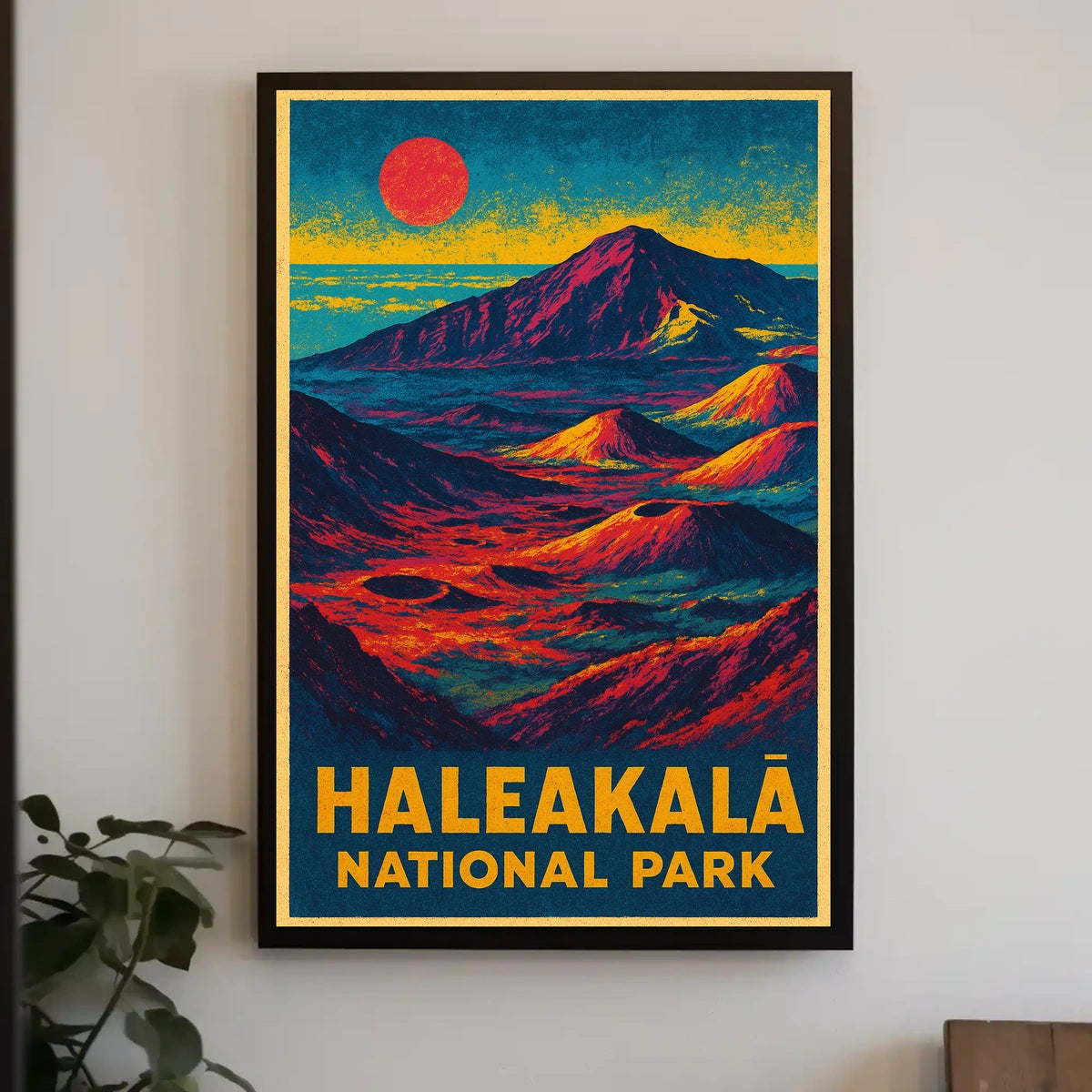 Haleakalā National Park Vintage Travel Poster