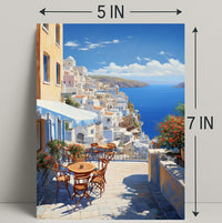 Serene Mediterranean Terrace Poster