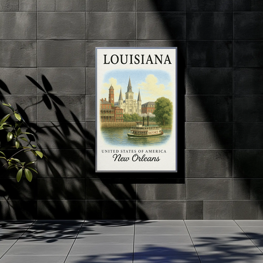 Louisiana, New Orleans Signature Series Vintage Travel Poster