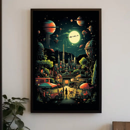 Cosmic Cityscape Poster