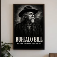 Buffalo Bill Illustrated Art Print Cultural or Heritage Poster