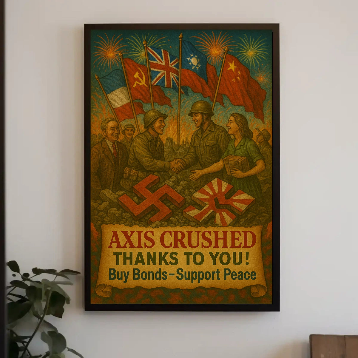 Axis Crushed Support Peace Poster