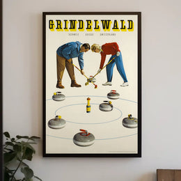 Grindelwald Curling Poster