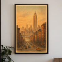 Vintage New York Cityscape Vintage Poster