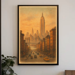 Vintage New York Cityscape Vintage Poster