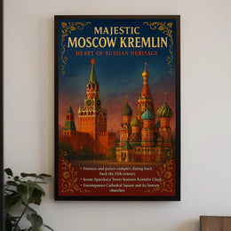 Majestic Moscow Kremlin Poster PosterGoat