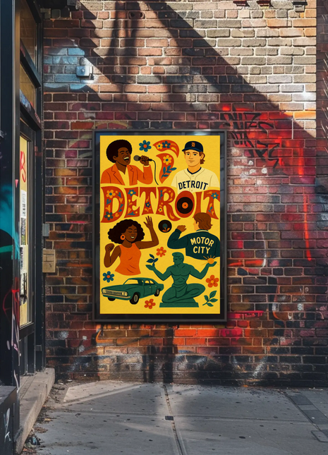 Detroit Culture Music Motown Spirit Travel Poster