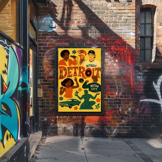 Detroit Culture Music Motown Spirit Travel Poster