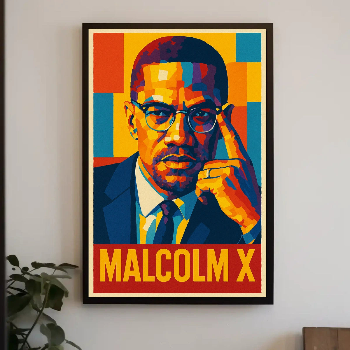 Malcolm X Iconic Portrait Poster
