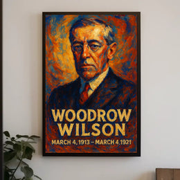 Woodrow Wilson Presidential Portrait Poster