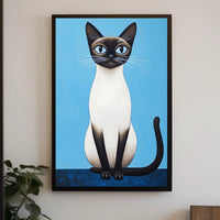 Siamese Cat Poster Modern Wall Art Print