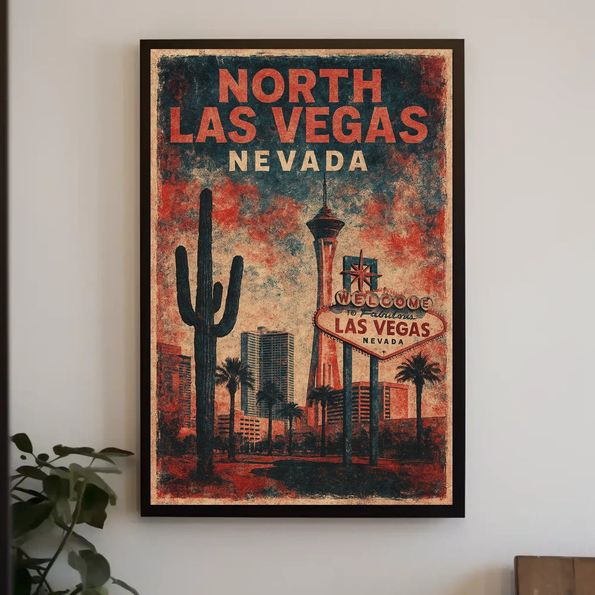 North Las Vegas Vintage Travel Vintage Poster