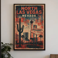 North Las Vegas Vintage Travel Vintage Poster