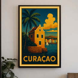 Curacao Travel Poster