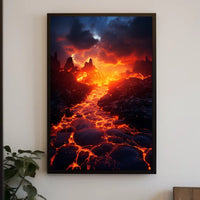 Fiery Landscape Poster