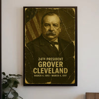 Grover Cleveland 24th President of the United States Damaged Photograph Poster