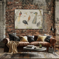 Exotic Wildlife in Vintage Illustration Animal Poster