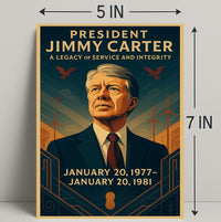 Jimmy Carter Legacy of Service Poster Wall Art PosterGoat