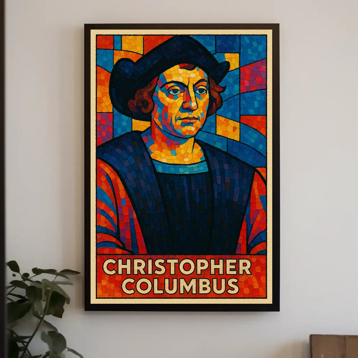 Christopher Columbus Mosaic Poster