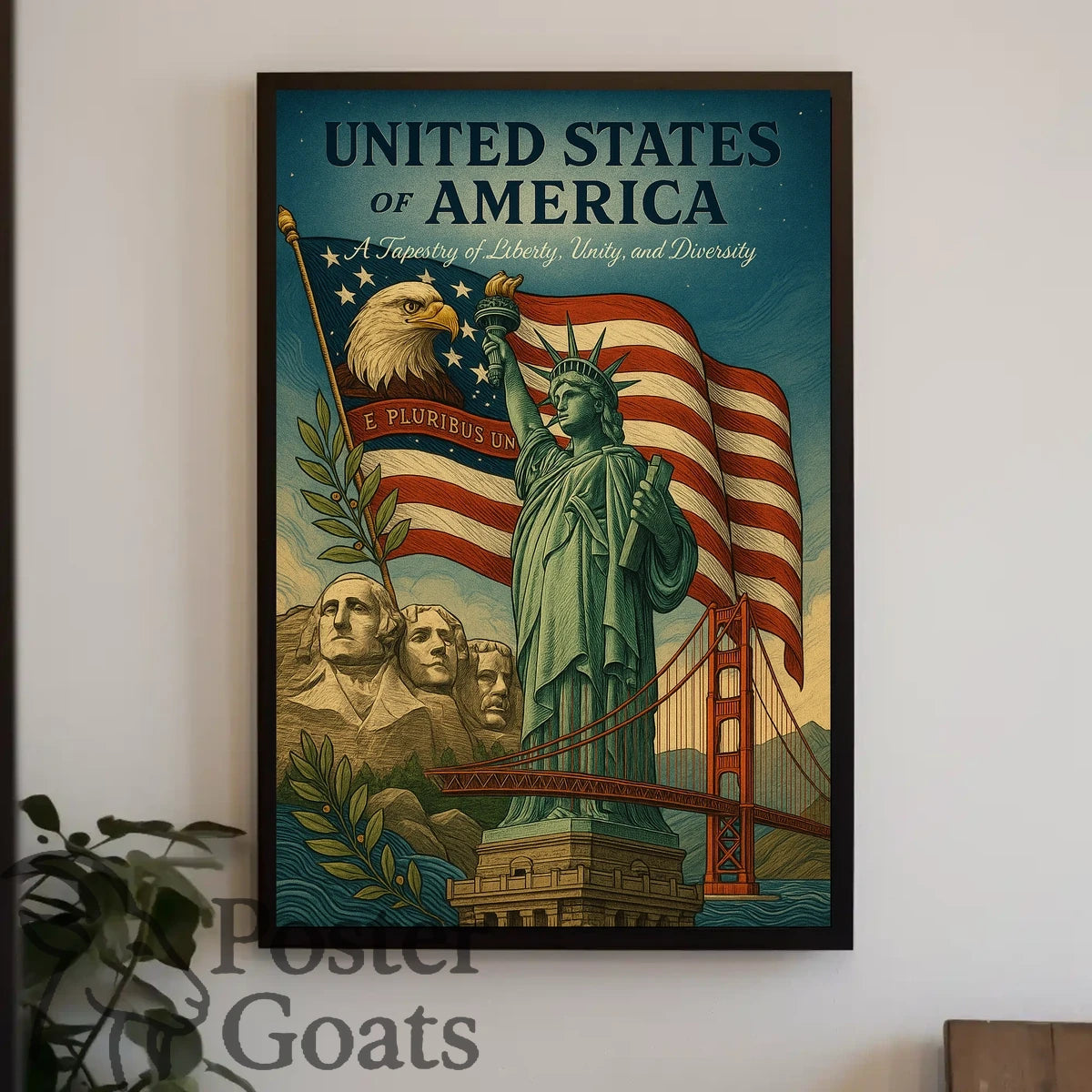 American Icons Vintage Art Poster - Cultural or Heritage Poster