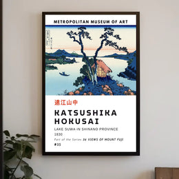 Katsushika Hokusai Lake Suwa in Shinano Province Poster