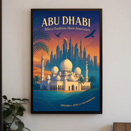 Abu Dhabi Harmony: A Cultural and Heritage Poster