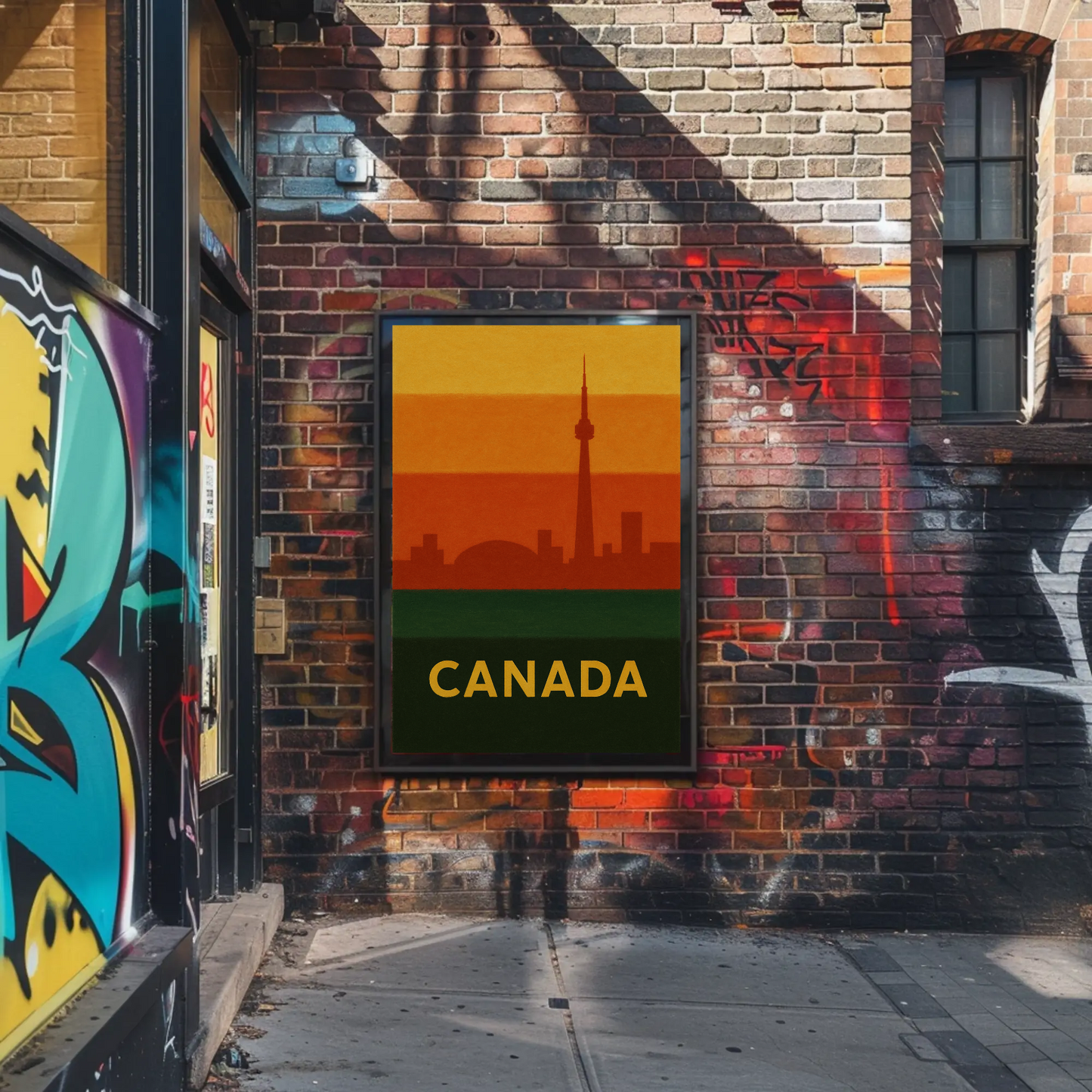 Toronto's Iconic Skyline Vintage Travel Poster