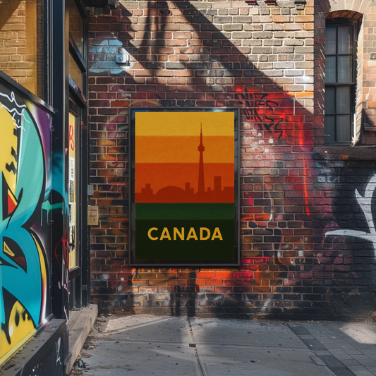 Toronto's Iconic Skyline Vintage Travel Poster