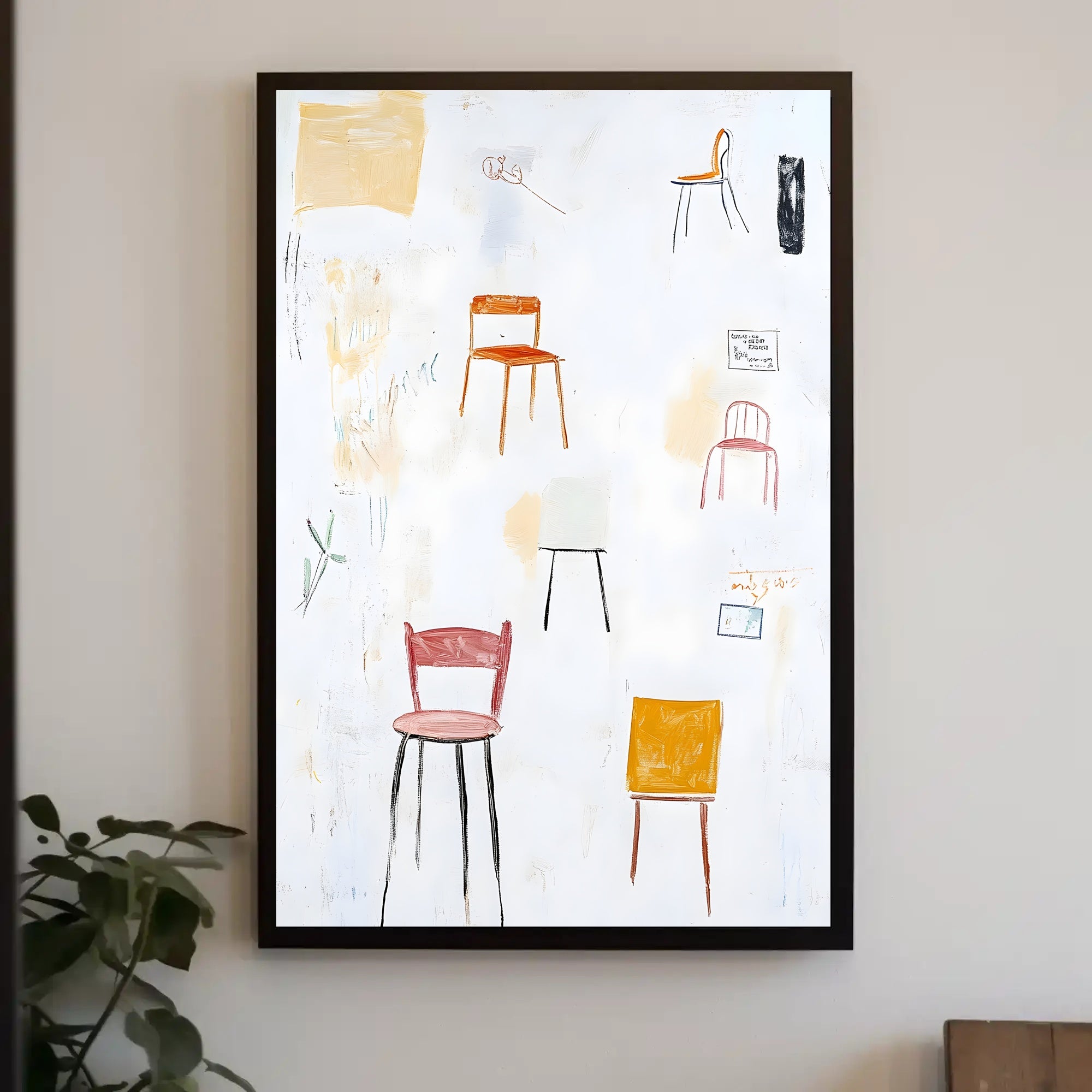 Abstract Chair Study Poster Modern Art Print Decor