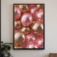 Glamorous Disco Balls Abstract Artistic Poster PosterGoat