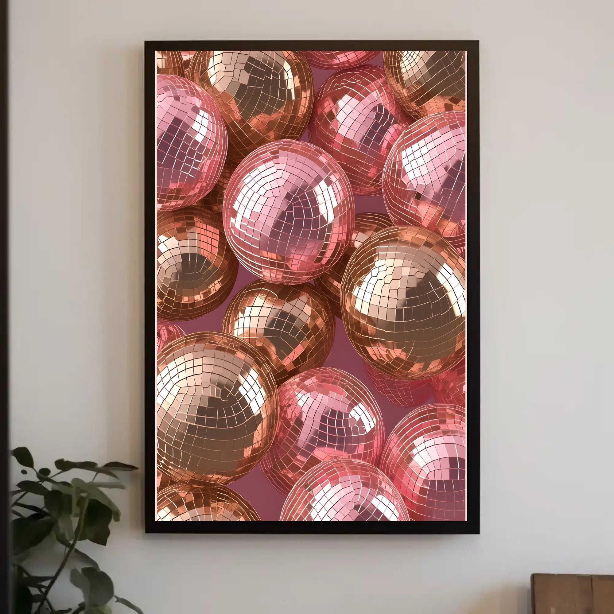 Glamorous Disco Balls Abstract Artistic Poster PosterGoat