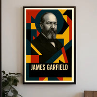 James A. Garfield 20th President of the United States Abstract Pop Poster