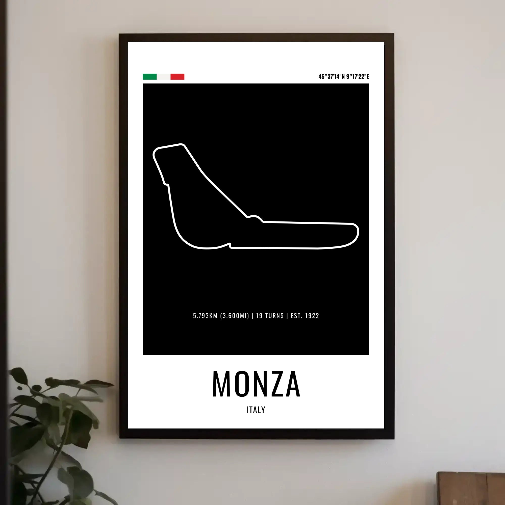 Monza Circuit Minimalist Racing Artwork Sports Poster