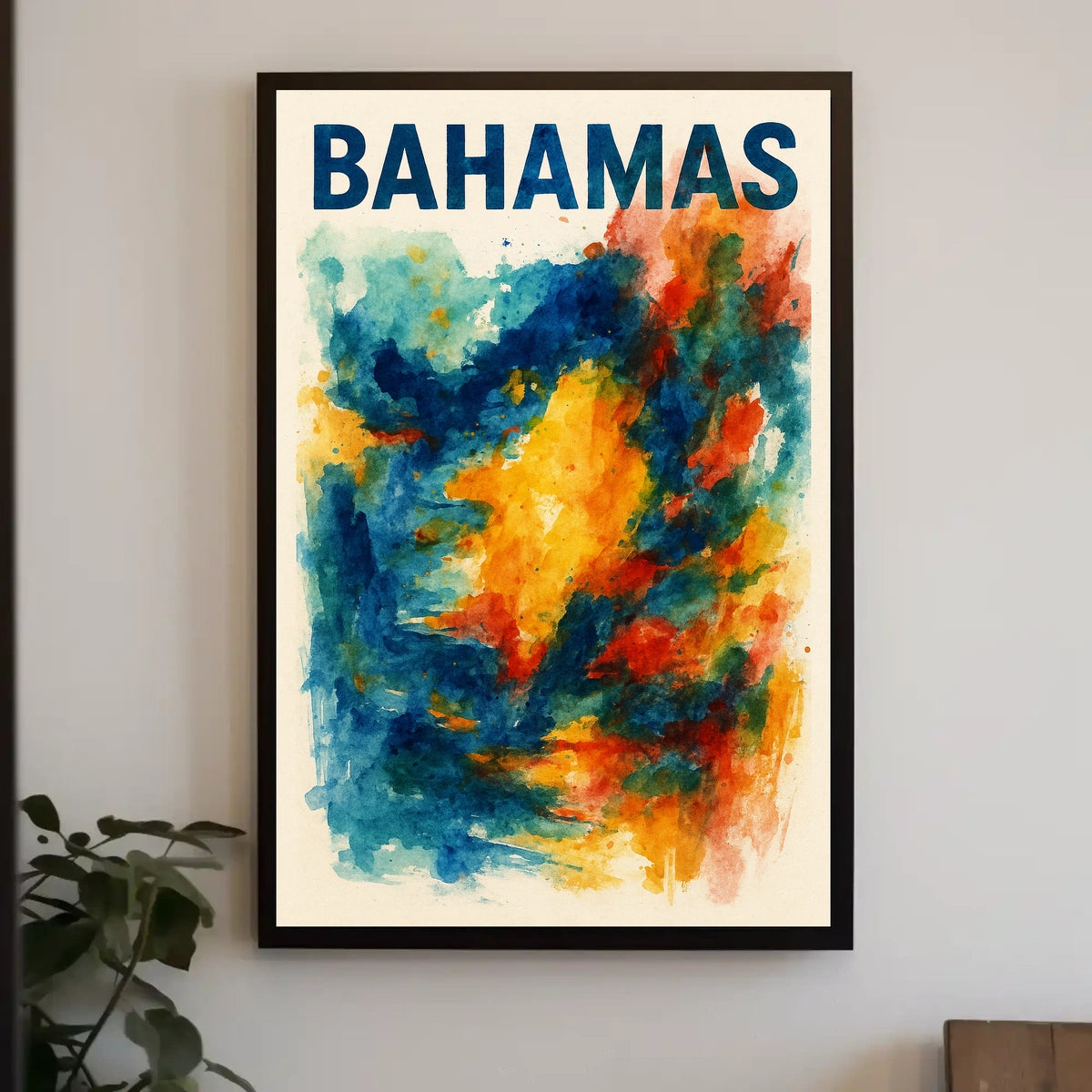 Vibrant Bahamas Tropical Sunset Wanderlust Poster
