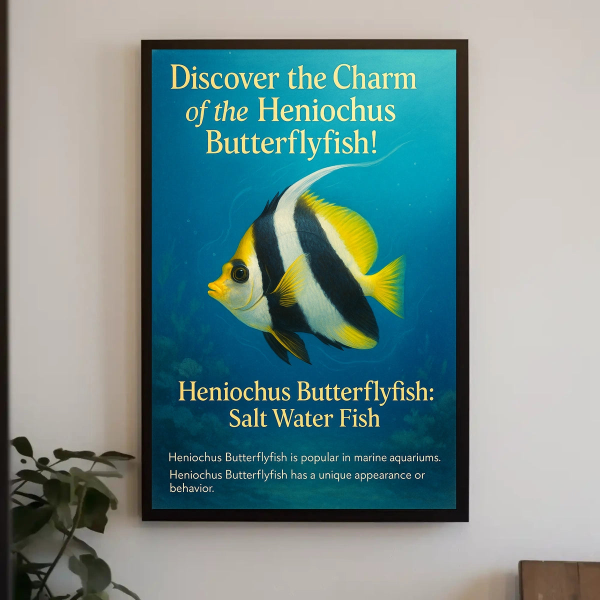 Discover The Charm Of The Heniochus Poster