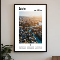 Zakho's Enchanting View Urban or Cityscape Poster PosterGoat