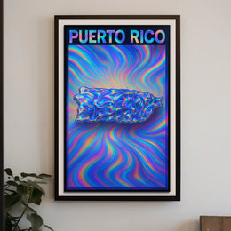 Puerto Rico Vibrant Waves Poster