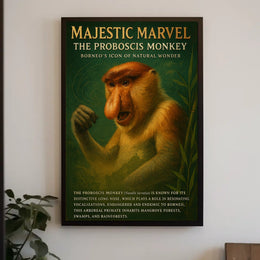 Majestic Marvel The Proboscis Monkey Poster