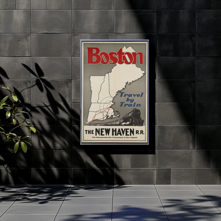 Boston Travel Poster - New Haven Railroad (1930s)