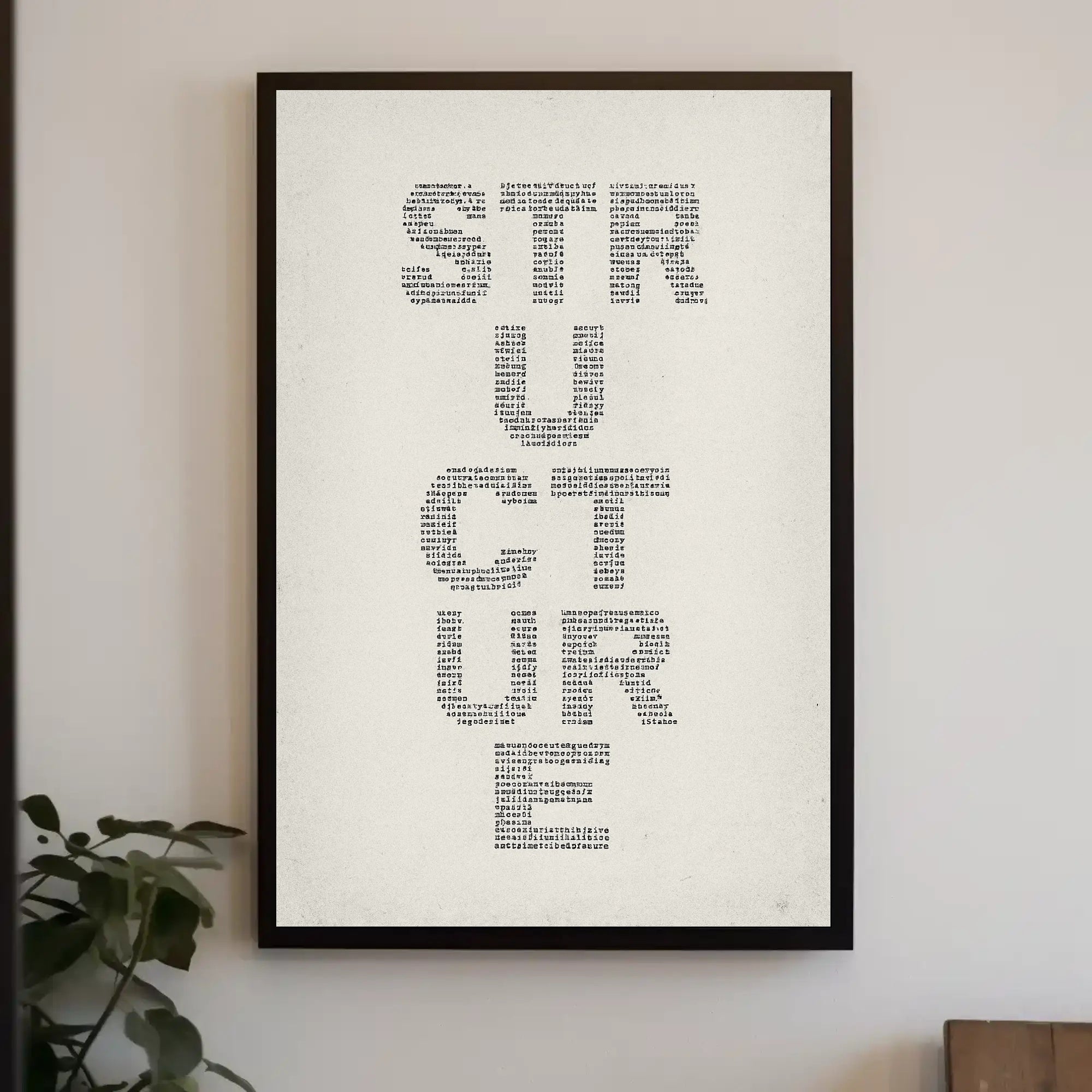 STRUCTURE Typography Art: Abstract or Artistic Poster