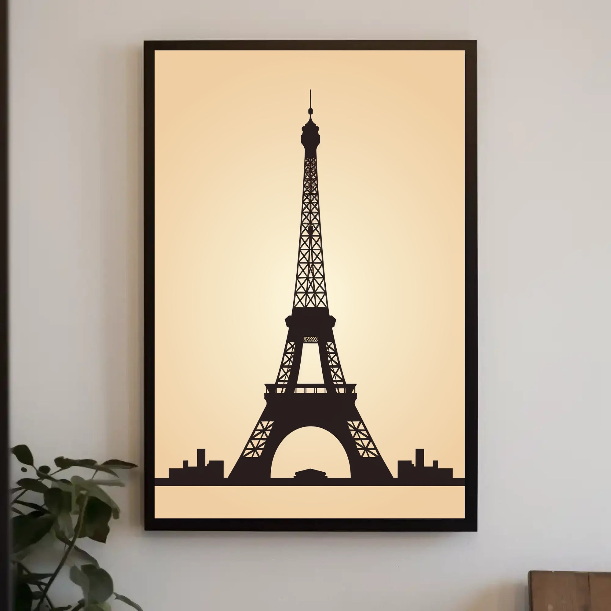 Eiffel Tower Silhouette Poster