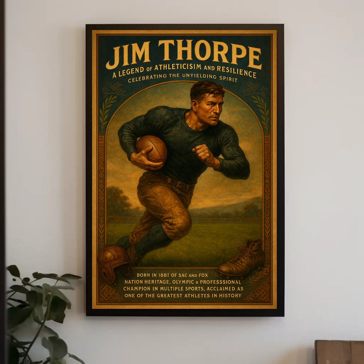 Jim Thorpe Icon of Athletic Prowess Poster