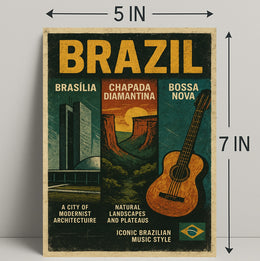 Brazil Modernist Architecture Wall Art with Natural Beauty PosterGoat