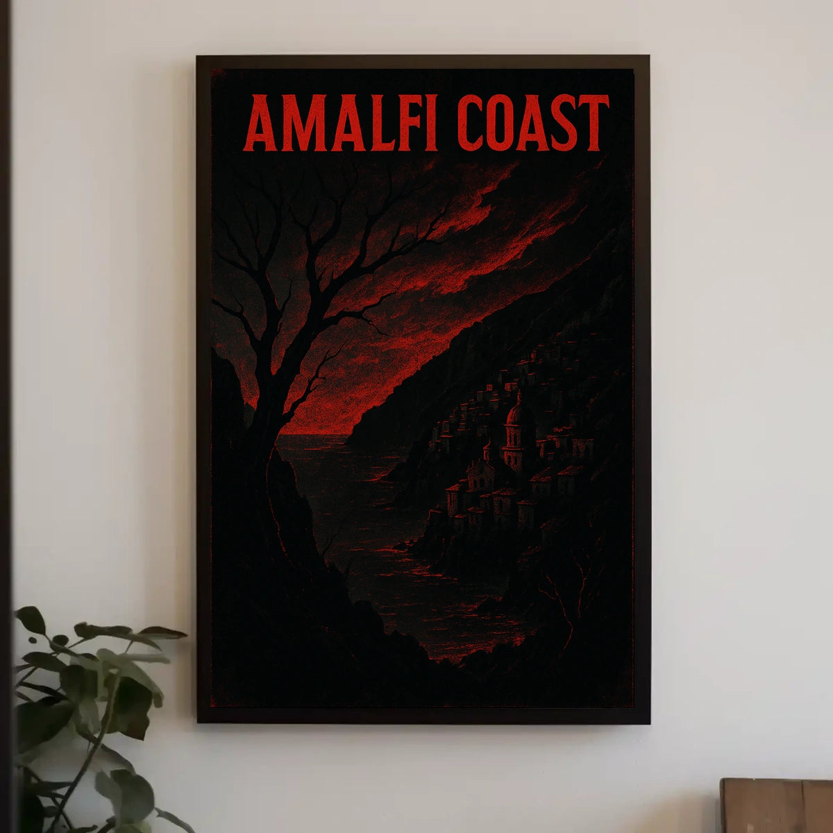 Amalfi Coast Dramatic Landscape Poster Wall Art Decor