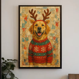 Festive Canine Cheer Poster