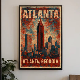 Atlanta Skyline Poster
