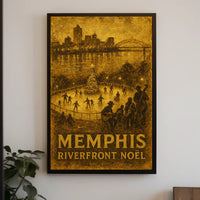 Memphis Riverfront Noël Poster